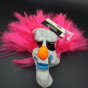 Clown Mask with Pink Hair - Creepy Fun Party Cosplay Mask , One Size, NWT
